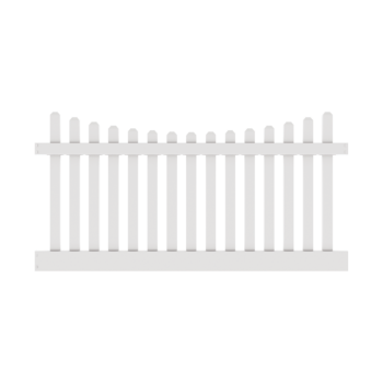Dog-Ear Picket Vinyl Fencing