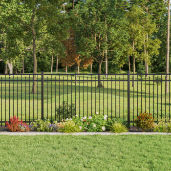 Alternating Spear Top Aluminum Fencing