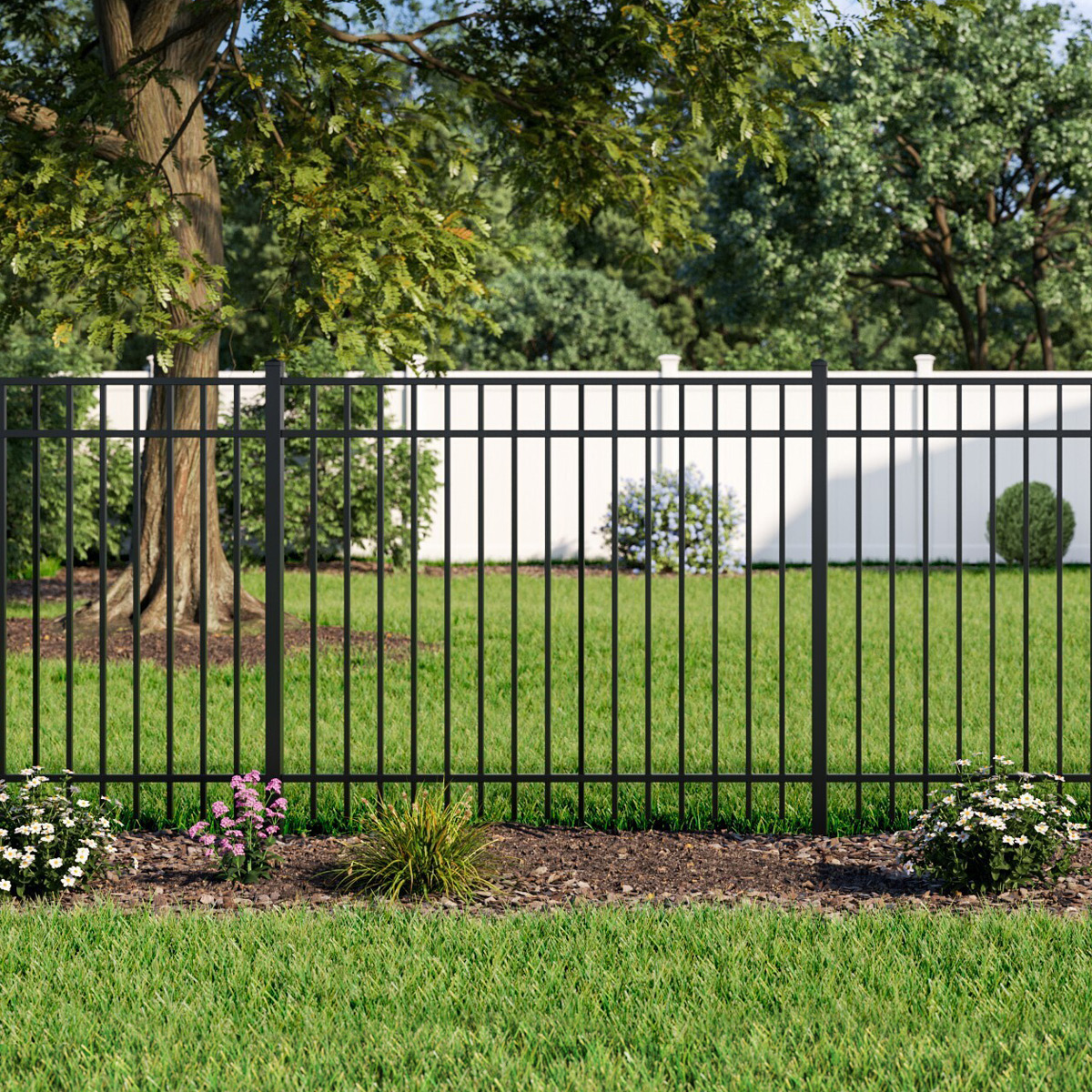 Flat Top Fencing - Aluminum Fence