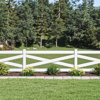 Crossbuck Ranch Rail Vinyl Fencing