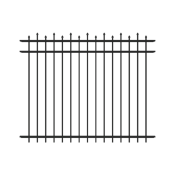 Staggered Spear Aluminum Fencing