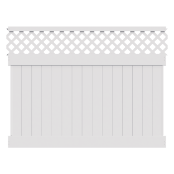 Lattice Top Privacy Vinyl Fencing