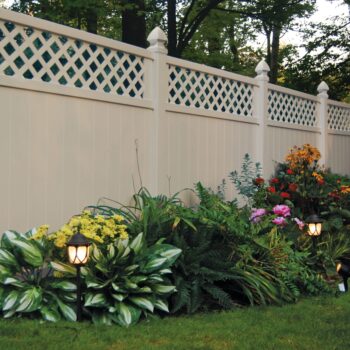 Wellington Lattice Top Vinyl Fencing