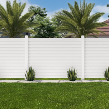 Louvered Privacy Vinyl Fencing