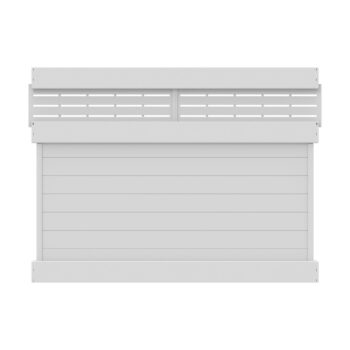 Horizontal Privacy Vinyl Fencing with Decorative Screen Panel Top