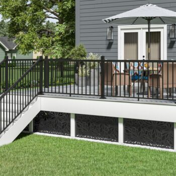 Freesia decorative screen panel under deck