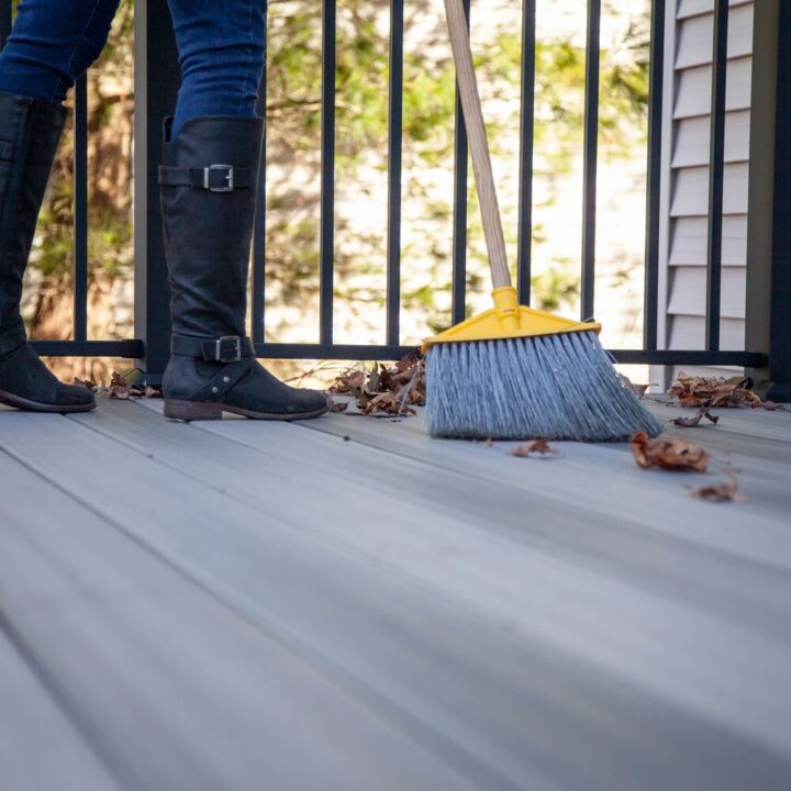 Sweeping decking